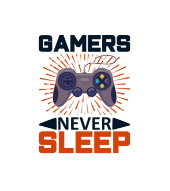 Gamers never sleep minta fehér pólón