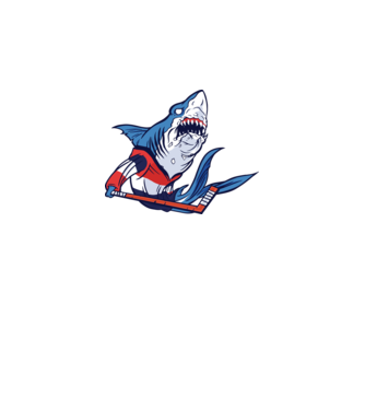 Shark Hockey minta fehér pólón