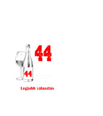 Eredeti 44 éves minőség minta fehér pólón