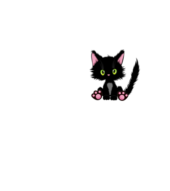 Cuki fekete cica minta neonsárga pólón