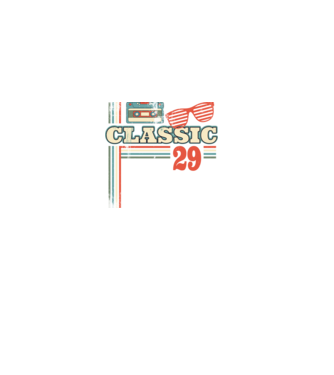 Classic 29 minta fekete pólón