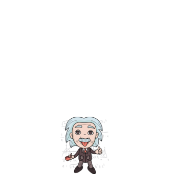 Einstein Toy minta sötétkék pólón
