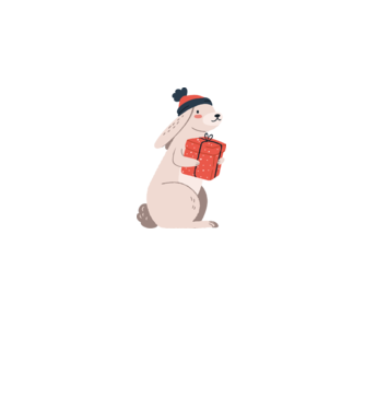 Cute rabbit carrying minta fehér pólón
