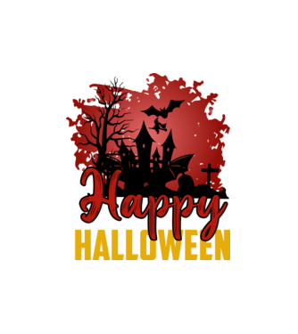 Happy Halloween  minta fehér pólón
