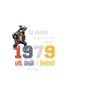 1979 minta sötétkék pólón