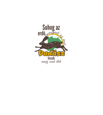 Vadász minta fehér pólón
