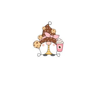 Coffee Gnomes minta fehér pólón