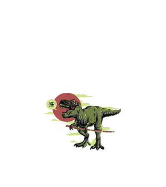 T-rex minta fehér pólón