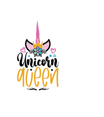 Unicorn queen minta világoskék pólón