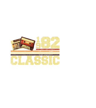 Classic 1982 minta fekete pólón