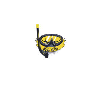 Búvár minta fekete pólón