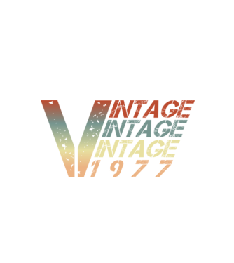 Vintage 1977 minta fekete pólón