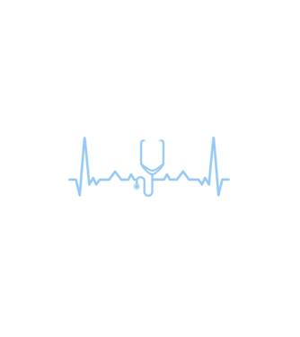 Heartbeat with stethoscope (színezhető) minta fehér pólón