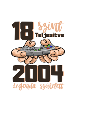 18. szint teljesítve minta világoskék pólón