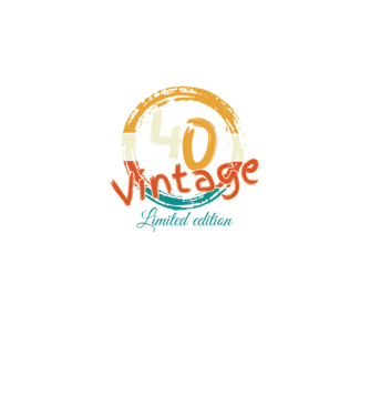 Vintage 40 minta fekete pólón