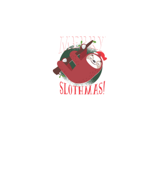 Merry Slothmas minta fekete pólón