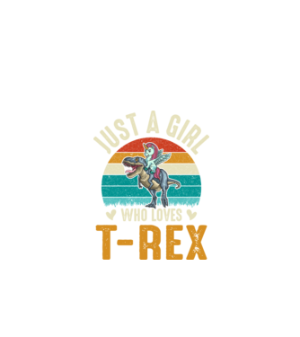 Csak egy lány, aki szereti a t-rexet minta fekete pólón