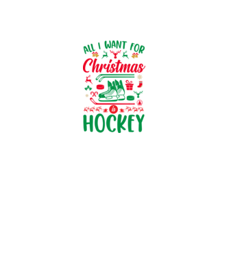 All I want for Christmas is hockey minta fekete pólón