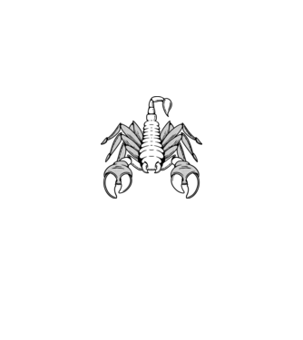 Scorpion minta fehér pólón