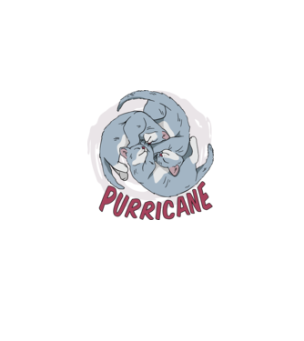 Purricane minta fehér pólón