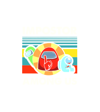 Impostor Among Us minta fehér pólón
