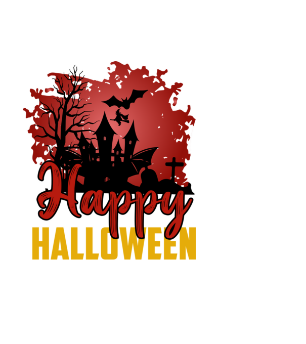 Happy Halloween  minta fehér pólón