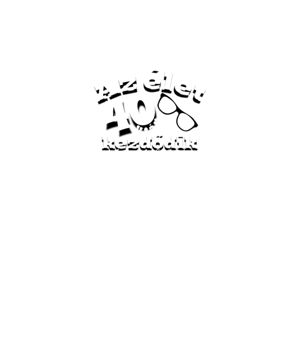 Az élet 40 után kezdődik minta sötétszürke pólón