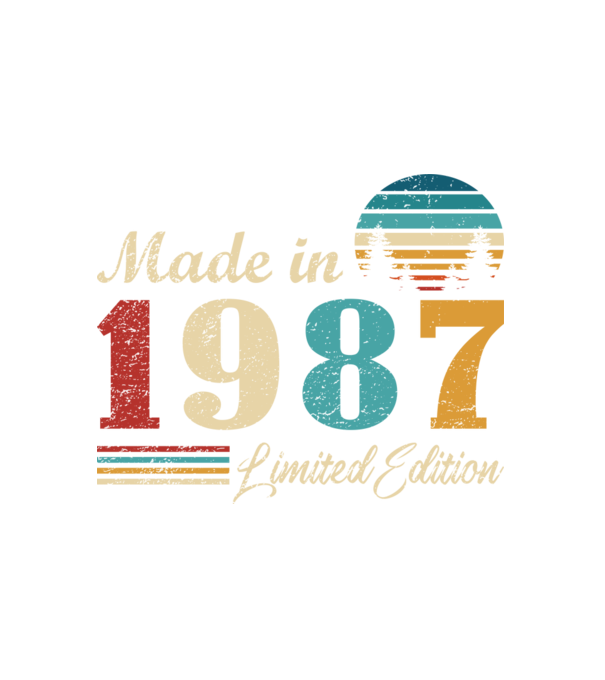 Vintage birthday 1987 minta fehér pólón