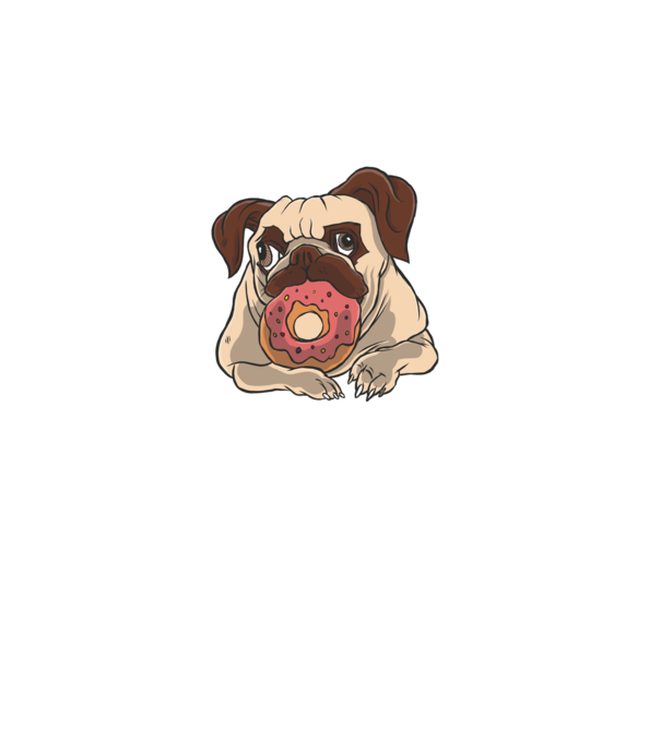 Pug&Donut minta szürke pólón