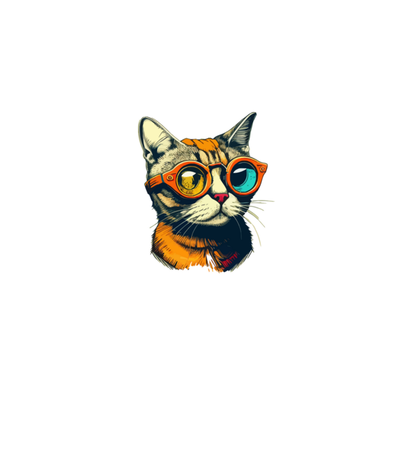 Vintage cat minta fekete pólón