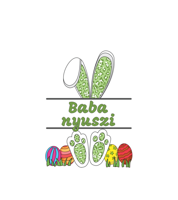 Baba nyuszi minta fehér pólón