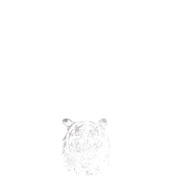 Monokróm tigris minta fehér pólón