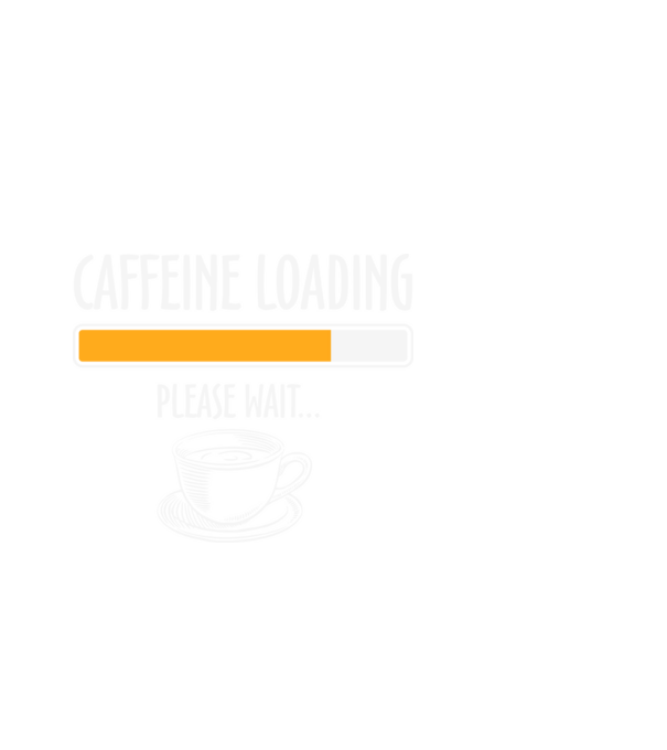 Koffein betöltése folyamatban minta fekete pólón