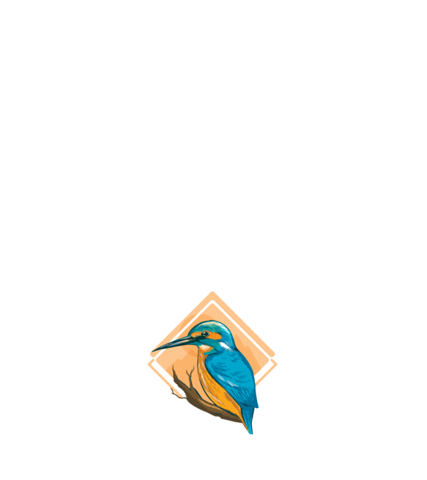 Kingfisher bird minta világos rózsaszín pólón