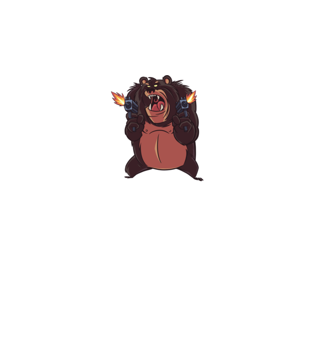 Bear Chuck minta szürke pólón