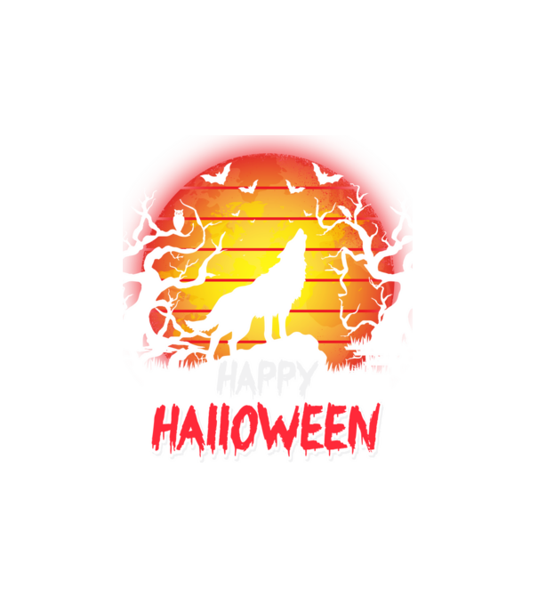 Happy Halloween minta fehér pólón