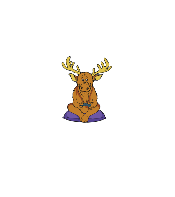Elk Video Games minta narancssárga pólón