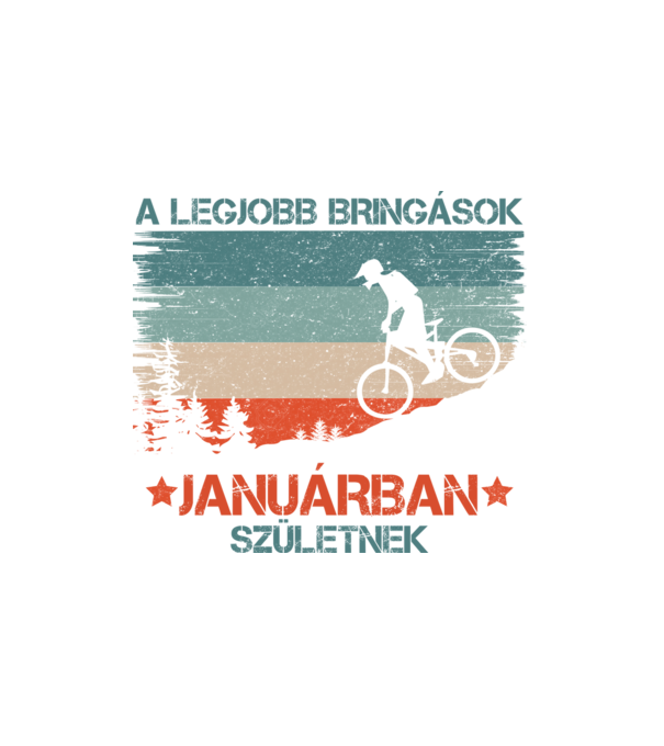Legjobb bringás - Január minta fehér pólón
