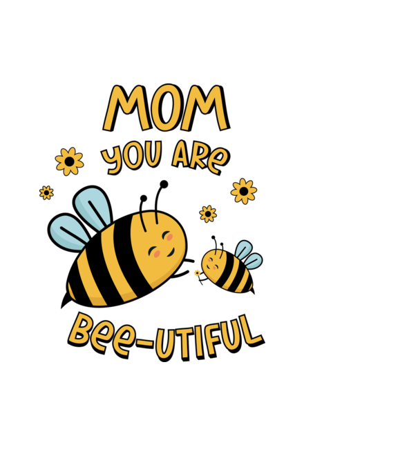 Mom, you are bee-utiful minta világoskék pólón