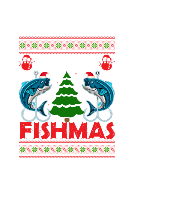 Merry Fishmas minta fekete pólón
