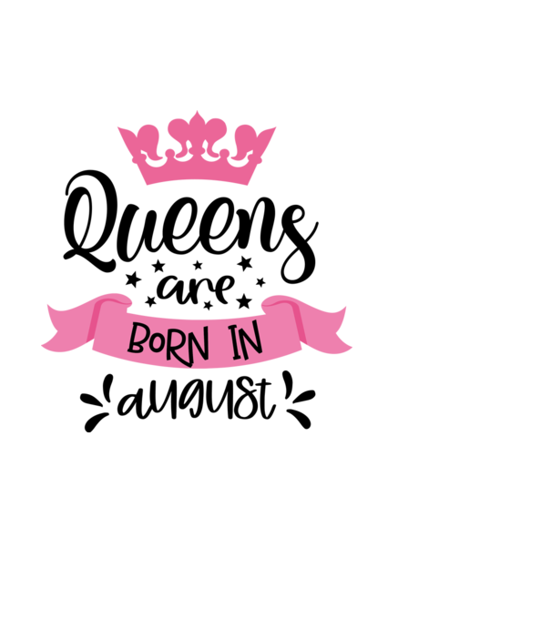 Queens are born in august minta fehér pólón