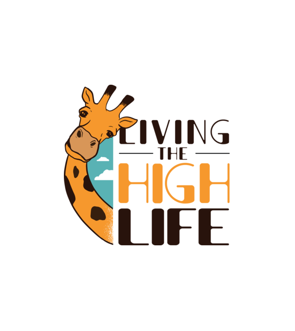 Giraffe highlife minta fehér pólón