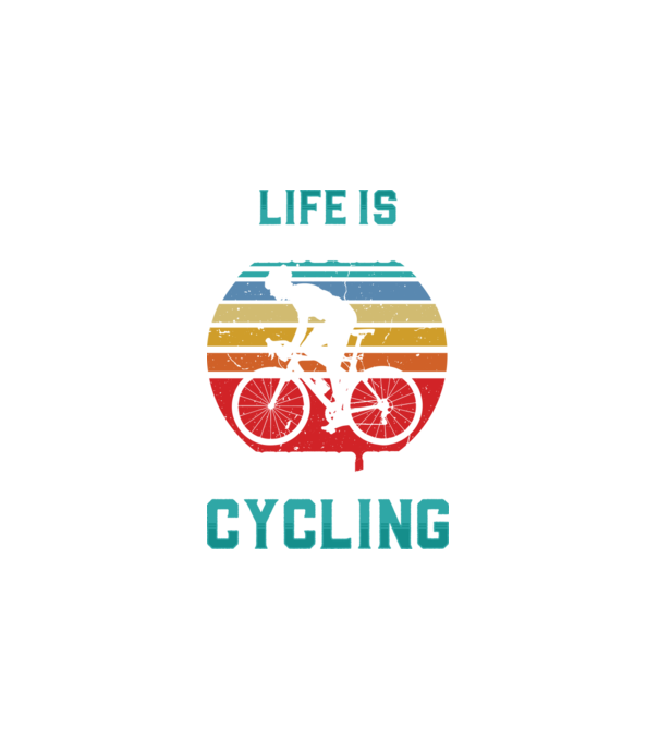 Life if Cycling minta fehér pólón