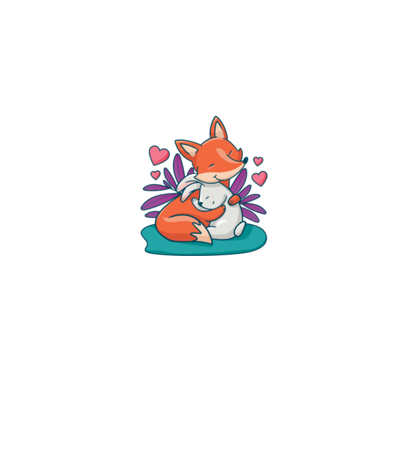 Fox Bunny minta fehér pólón