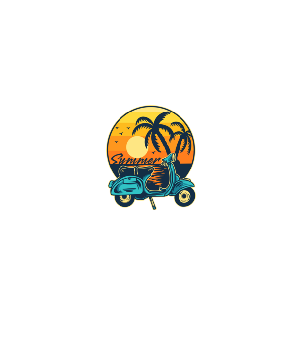 Summer With Vespa minta fehér/piros pólón