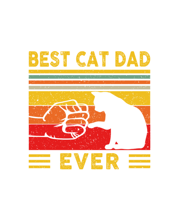 Best cat dad ever minta fehér pólón