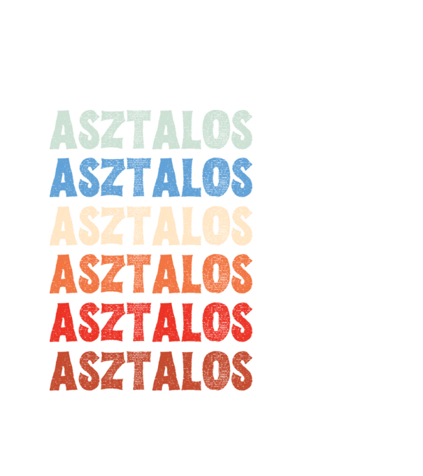 Asztalos minta fehér pólón