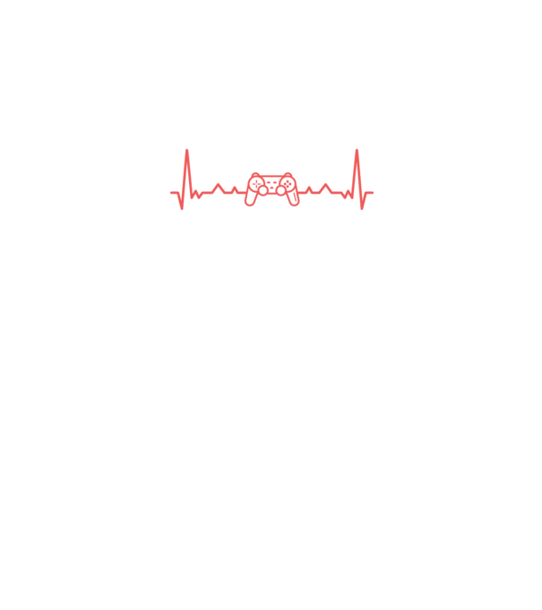 Heartbeat with gamepad minta fekete pólón