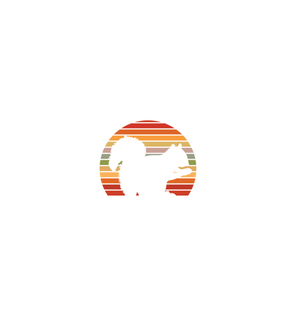 Retro squirrel minta fekete pólón