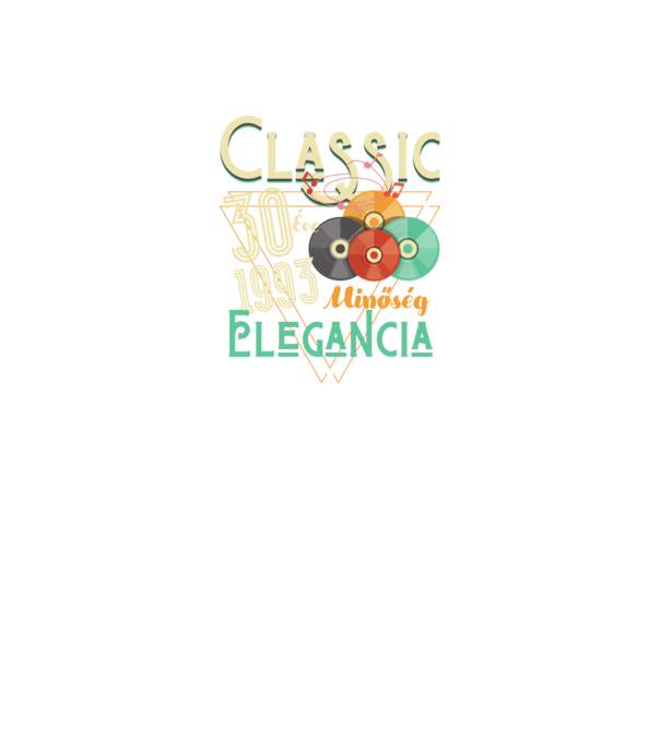 Classic 30 éve minta fekete pólón